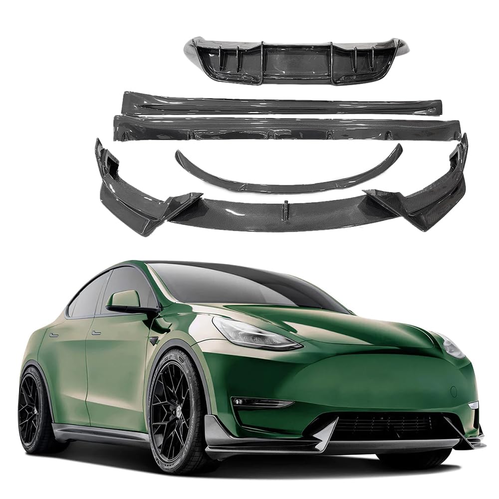 Für Tesla Model Y AD Stil Body Kits Carbon Vorder Lip Hinten Diffusor Seite Röcke Spoiler Körper kit Zubehör,1*Tailspoiler von XENITE