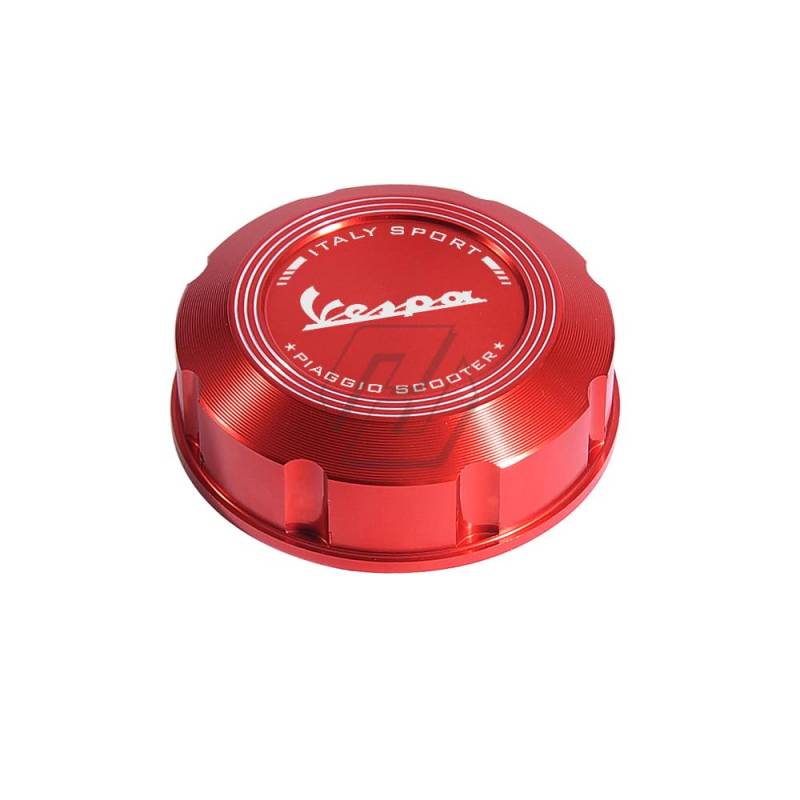Motorrad Gas Kraftstoff Tank Füller Öl Kappe Abdeckung Zubehör for Vespa Gts 300 250 Sprint PX LX Primavera 150 (Farbe : rot) von XENITE