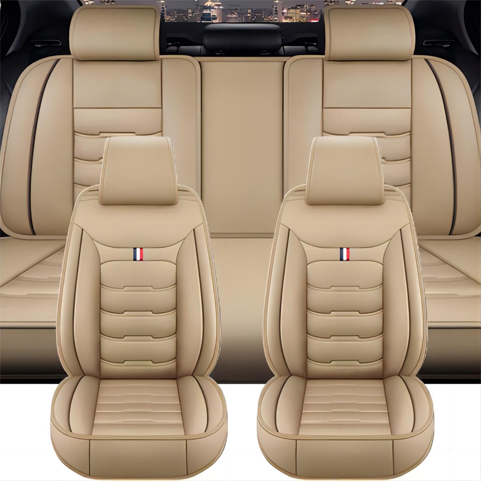 XENITE Autositzbezüge für Audi Q2/Q3 8U/Q3/Q3 Sportback/Q5 8R/Q5 Sportback/Q5 2005-2023, Car Seat Cover Auto Schonbezüge Auto Sitzbezug Wasserdicht Sitzschoner Auto Zubehör,Beige XENITE Autositzbezüge für Audi Q2/Q3 8U/Q3/Q3 Sportback/Q5 8R/Q5 Sportback/Q5 2005-2023, Car Seat Cover Auto Schonbezüge Auto Sitzbezug Wasserdicht Sitzschoner Auto Zubehör,Beige von XENITE