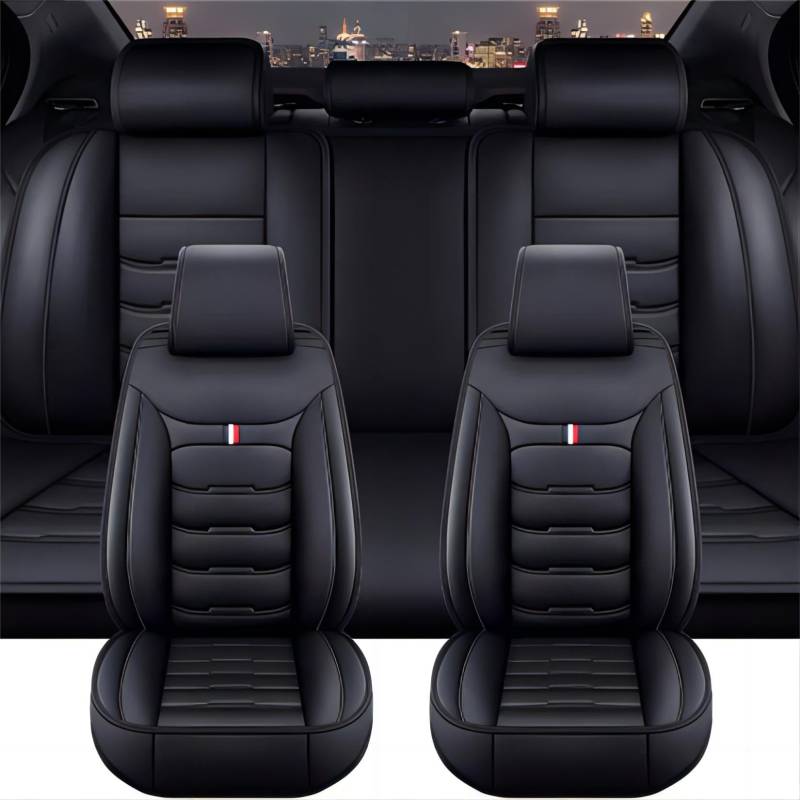 XENITE Autositzbezüge für Mercedes Benz C-Klasse C180 W205 C300d W205 C300e W205 C300 2000-2023, Custom Car Seat Cover Sets Full Set Sitzbezüge Sitzbezug Auto Zubehör Innenraum,Black von XENITE