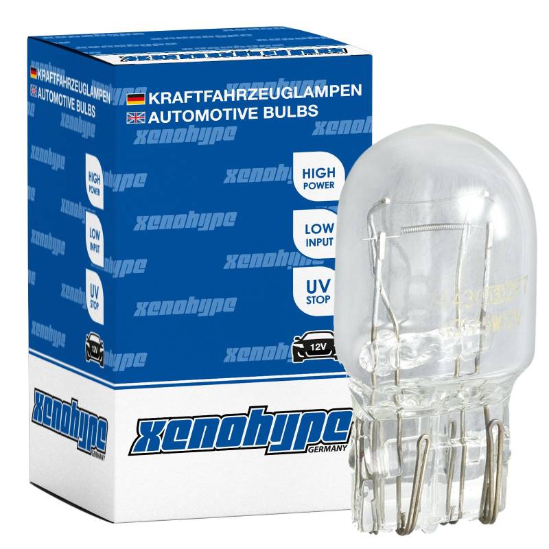 XENOHYPE 2x W21/5W Premium W3x16q 12V Glassockellampen von XENOHYPE