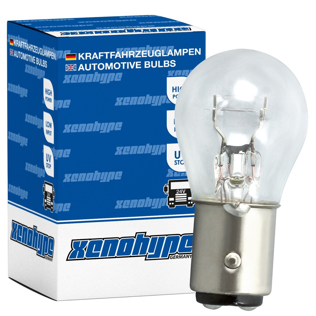 XENOHYPE 4x P21/5W Premium BAY15d 24 V 21/5 Watt LKW Kugellampe von XENOHYPE