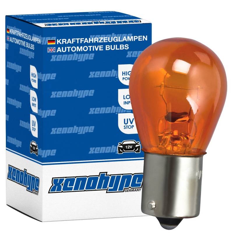 XENOHYPE 4x PY21W Premium BAU15s 12 V 21 Watt Kugellampe Blinkerlampe von XENOHYPE