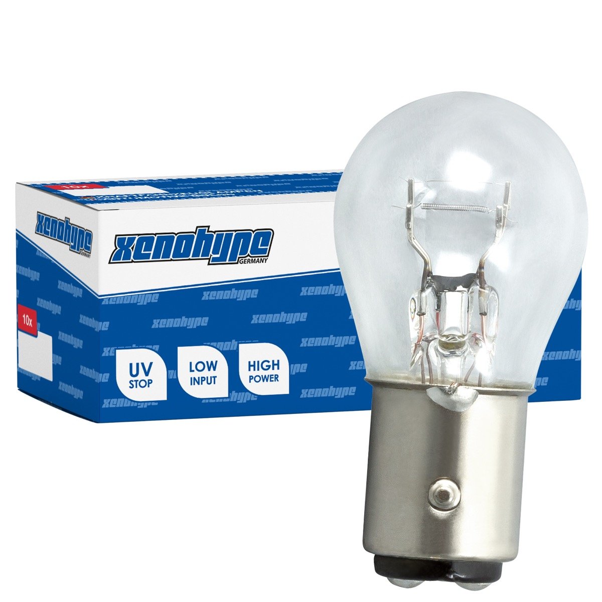 XENOHYPE 10x P21/5W Premium BAY15d 24 V 21/5 Watt LKW Kugellampe von XENOHYPE