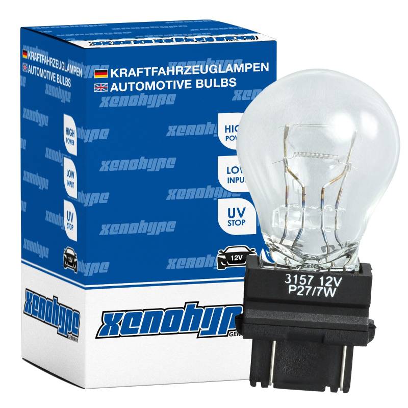 XENOHYPE 2x P27/7W Premium W2,5x16q 12 Volt 27/7 Watt US Typ 3157 von XENOHYPE