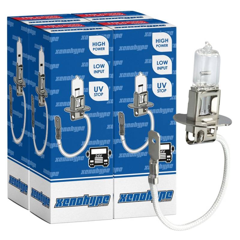 XENOHYPE 4x H3 Classic Halogen LKW Lampe 24V 70 Watt PK22s von XENOHYPE
