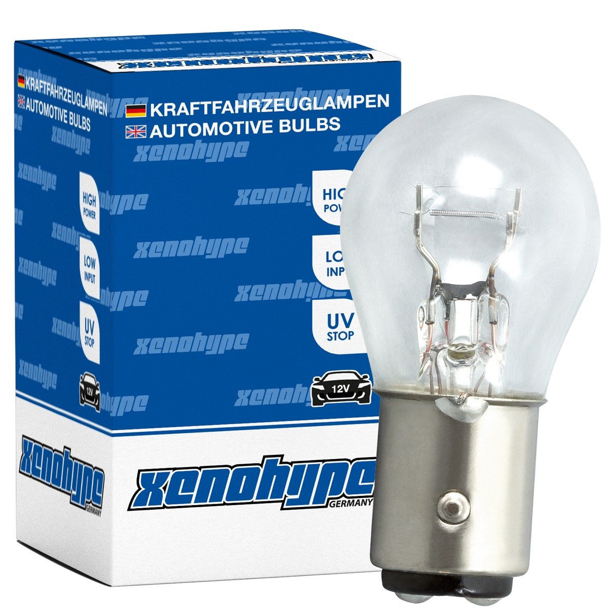 XENOHYPE 4x P21/5W Premium BAY15d 12 V 21/5 Watt Kugellampe von XENOHYPE