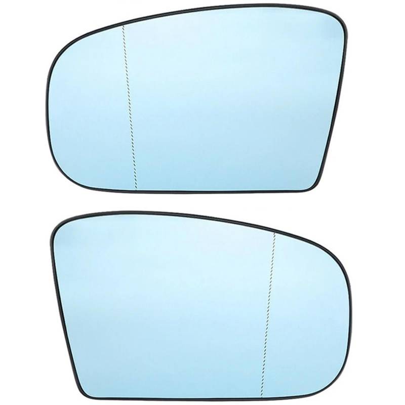 Außenspiegel Spiegelglas Für Benz Für S-Klasse W220 1998-2002 Links Rechts Beheizter Seitenspiegel Glas Rückspiegel Weiß Blau Linse Seitenspiegelglas(1pair Blue) von XEXJHQQ