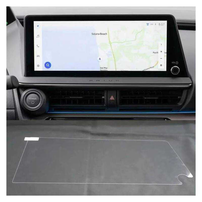 Für Toyota Für Prius Für Prime 2023 Displayschutzfolie Aus Gehärtetem Glas 12,3 Zoll Auto-Infotainment-GPS-Navigationsfilm LCD Auto Navigation Tempered Glas Schutzfolie von XEXJHQQ