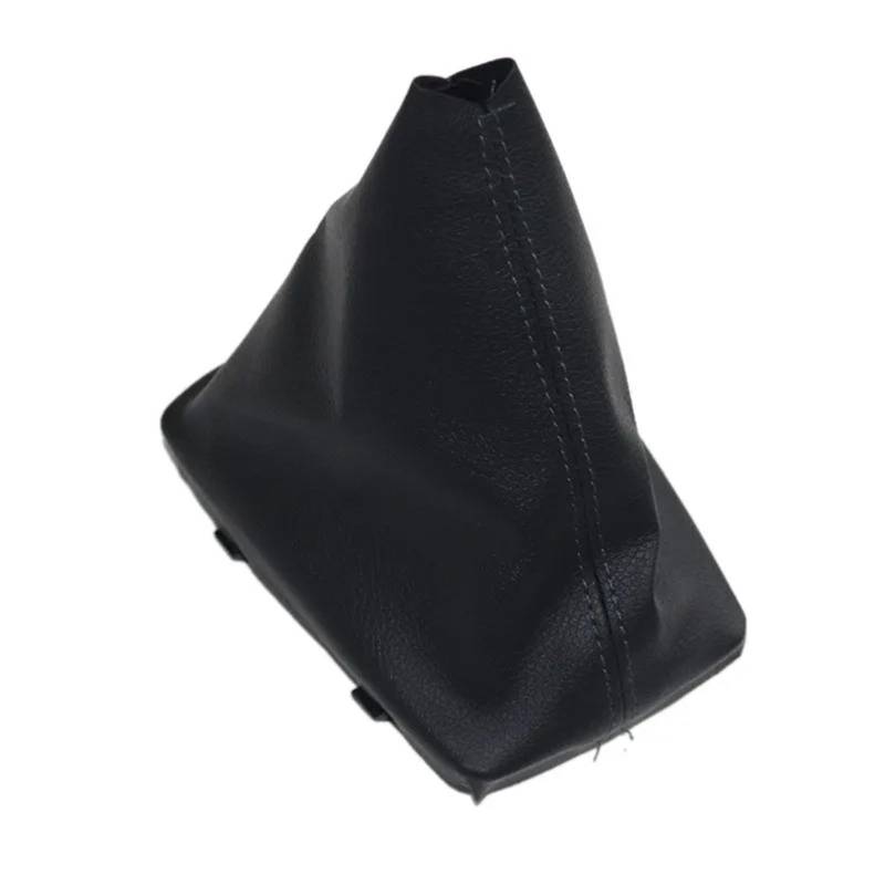 Schaltknauf Abdeckung Für A4 Für 8E Für B6 B7 2000-2008 Chrom & Leder Auto Shift Schaltknauf Hebel Gaitor Boot Abdeckung Schaltknüppel(Gear Boot Black line) von XEXJHQQ