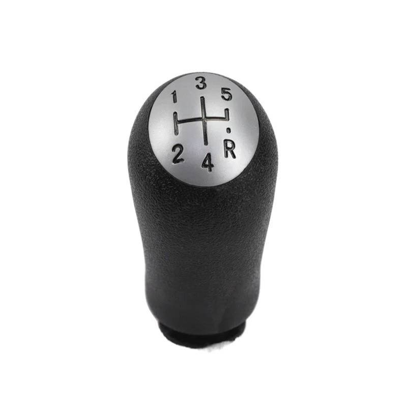 Schaltknauf Abdeckung Für CLIO 3 2005-2009 Für Laguna 2 2001-2007 Schaltknauf Hebel Stick Kopf Schaltknüppel(5-Speed Silver) von XEXJHQQ