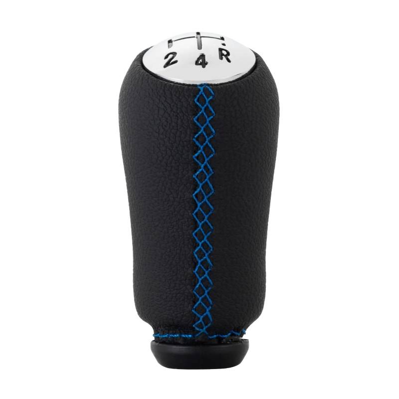 Schaltknauf Abdeckung Für Clio III 2005-2009 Autoinnenausstattung 5-Gang-Schaltknauf Schalthebelgriff Schaltknüppel(Blue Stitching) von XEXJHQQ