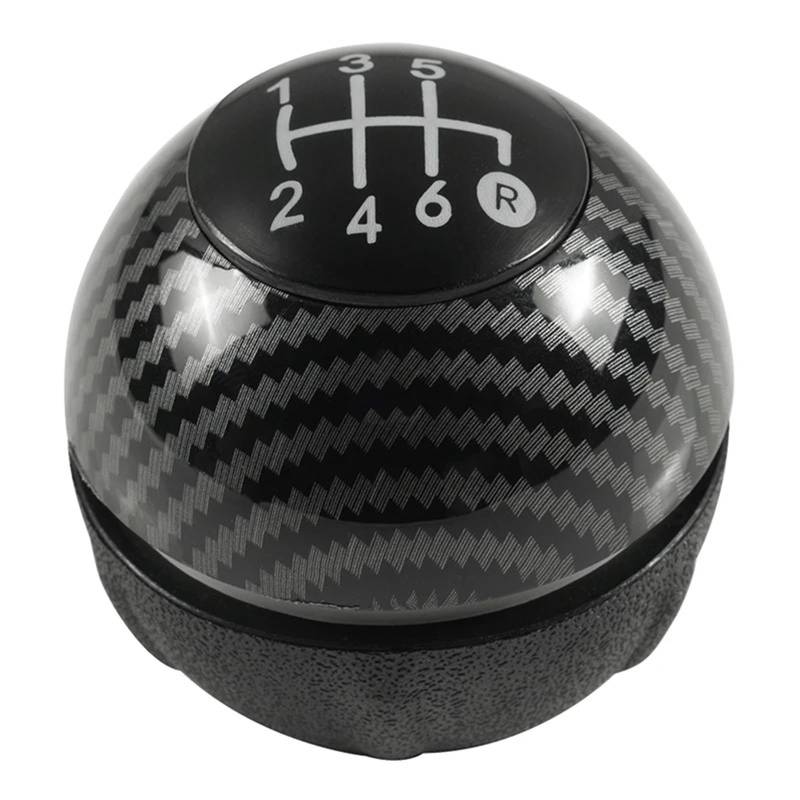 Schaltknauf Abdeckung Für FIAT 500 Für 500C 2007-2018 5/6 Geschwindigkeit Schaltknauf Sitck Kopf Leder Gamasche Boot Abdeckung Fall Glänzend Schwarz Schaltknüppel(6 Speed Carbonfiber) von XEXJHQQ