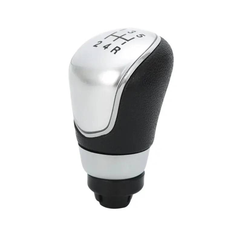 Schaltknauf Abdeckung Für Ford Für Fiesta Für MK7 2008-2013 5/6 Geschwindigkeit Auto Schaltknauf Stick Kopf Hebel Griff Autos Teile Schaltknüppel(Silver 5 Thread) von XEXJHQQ