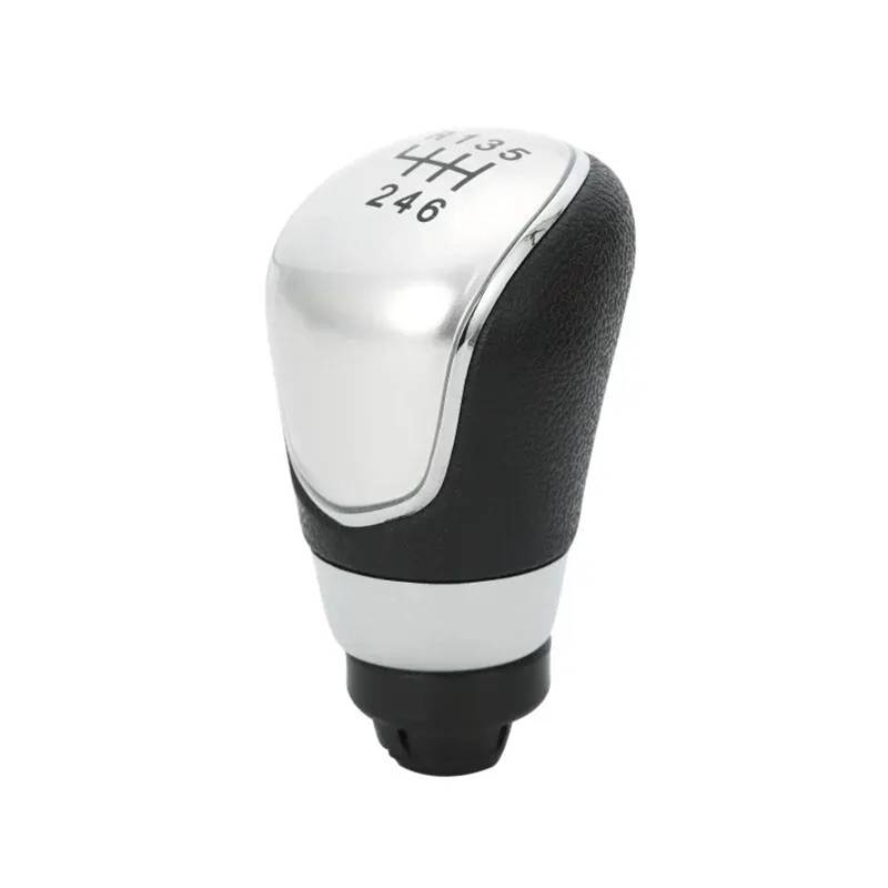 Schaltknauf Abdeckung Für Ford Für Fiesta Für MK7 2008-2013 5/6 Geschwindigkeit Auto Schaltknauf Stick Kopf Hebel Griff Autos Teile Schaltknüppel(Silver 6 Thread) von XEXJHQQ
