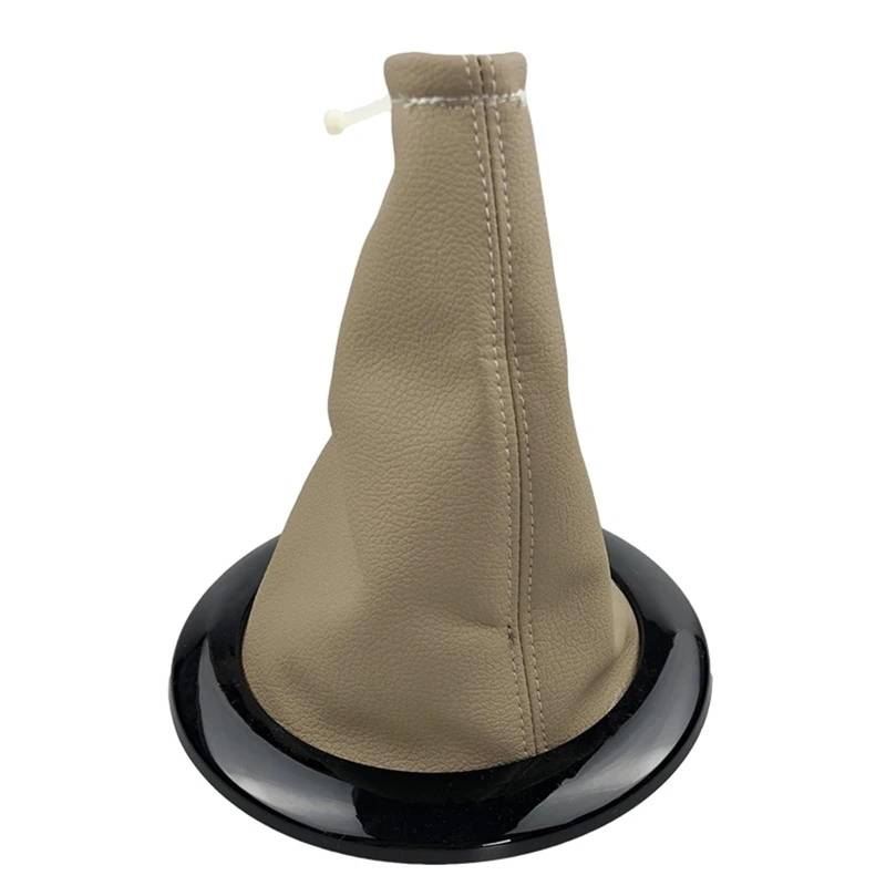 Schaltknauf Abdeckung Für Megane II Für MK2 2002-2009 5/6 Geschwindigkeit Schaltknauf Gamasche Boot Abdeckung Hebel Fall Schaltknüppel(Beige Black) von XEXJHQQ