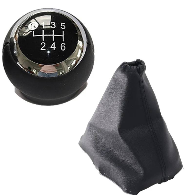 Schaltknauf Abdeckung Für Toyota Für Auris 2007–2011 5/6 Geschwindigkeit Auto-Schaltknauf Hebel Gaitor Boot-Abdeckung, Auto-Zubehör Schaltknüppel(6 Speed Black Set) von XEXJHQQ