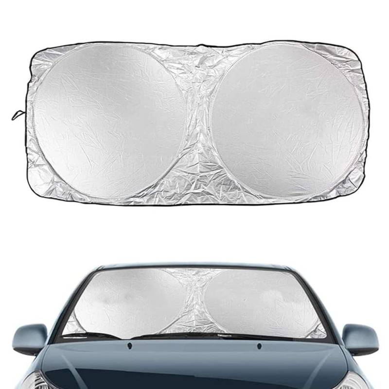 für Tesla Model 3 Auto Windschutzscheiben Sonnenschutz Abdeckung Faltbare Frontscheibe Sonnenblende mit UV-Schutz Wärmeisolierung Zubehör,A/150 * 70 von XFANGNB