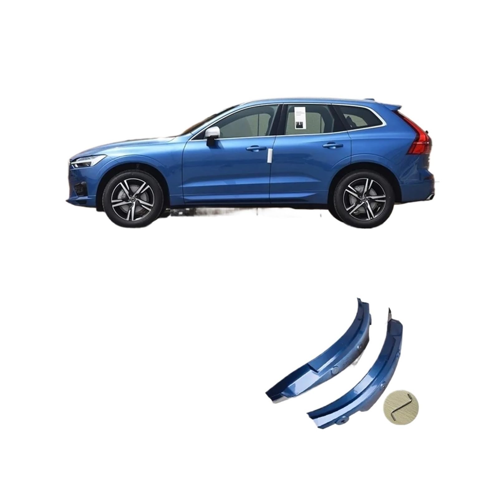 2025 kompatibel for Volvo XC60 Schmutzfänger blau 2018 2019 2020–2024 spezielle Hintertür Hinterrad Kotflügel Modifikation Autozubehör Kotflügel(Bursting blue720) von XFSBHMKH