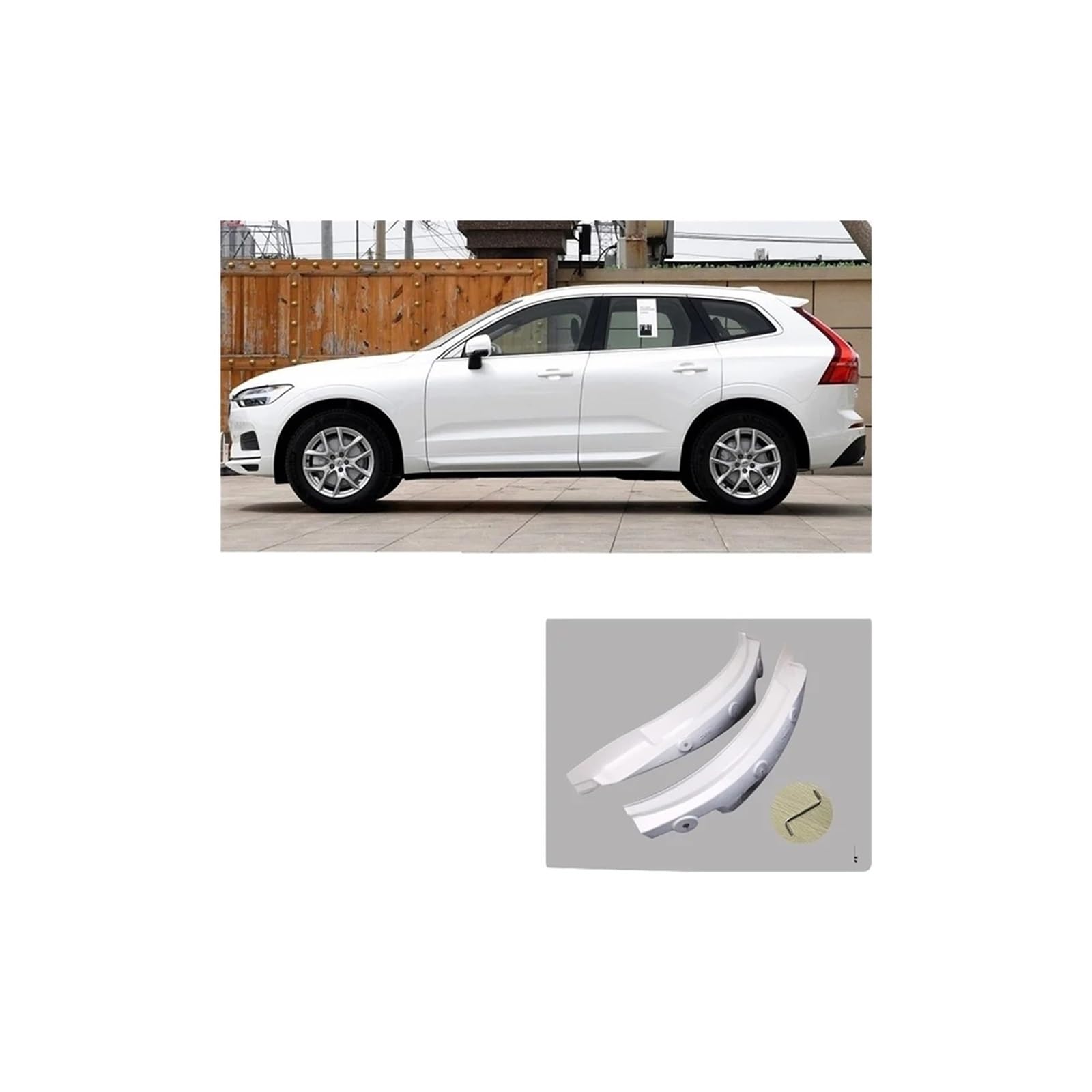 2025 kompatibel for Volvo XC60 Schmutzfänger blau 2018 2019 2020–2024 spezielle Hintertür Hinterrad Kotflügel Modifikation Autozubehör Kotflügel(Crystal White pearl) von XFSBHMKH