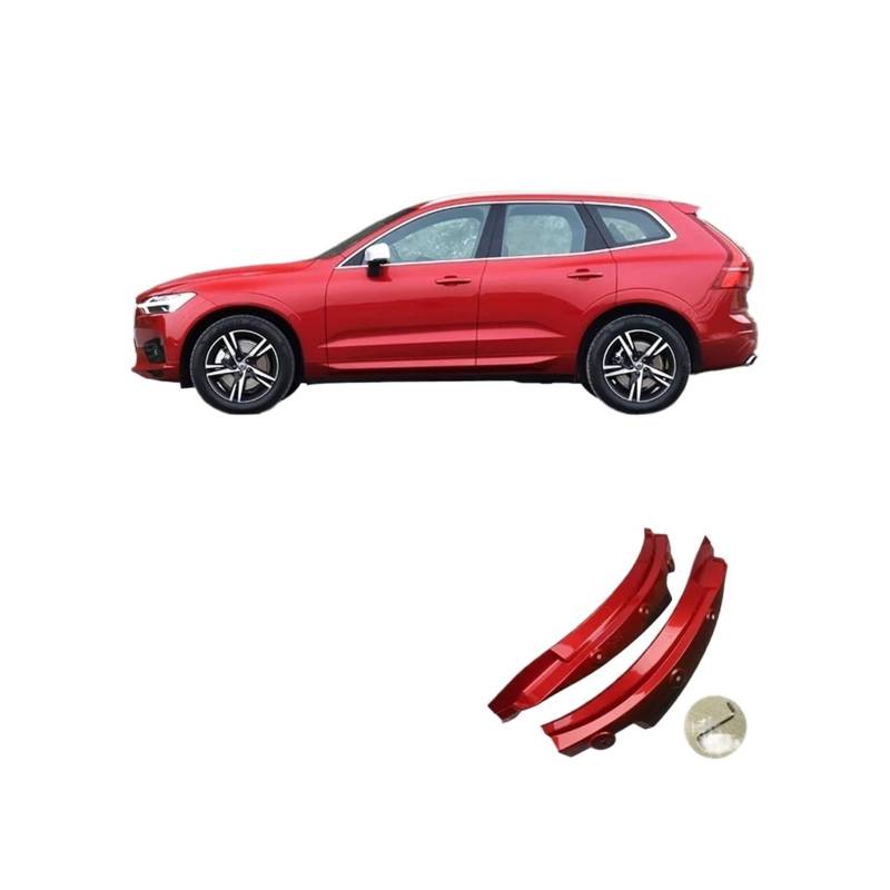 2025 kompatibel for Volvo XC60 Schmutzfänger blau 2018 2019 2020–2024 spezielle Hintertür Hinterrad Kotflügel Modifikation Autozubehör Kotflügel(Fusion red725) von XFSBHMKH