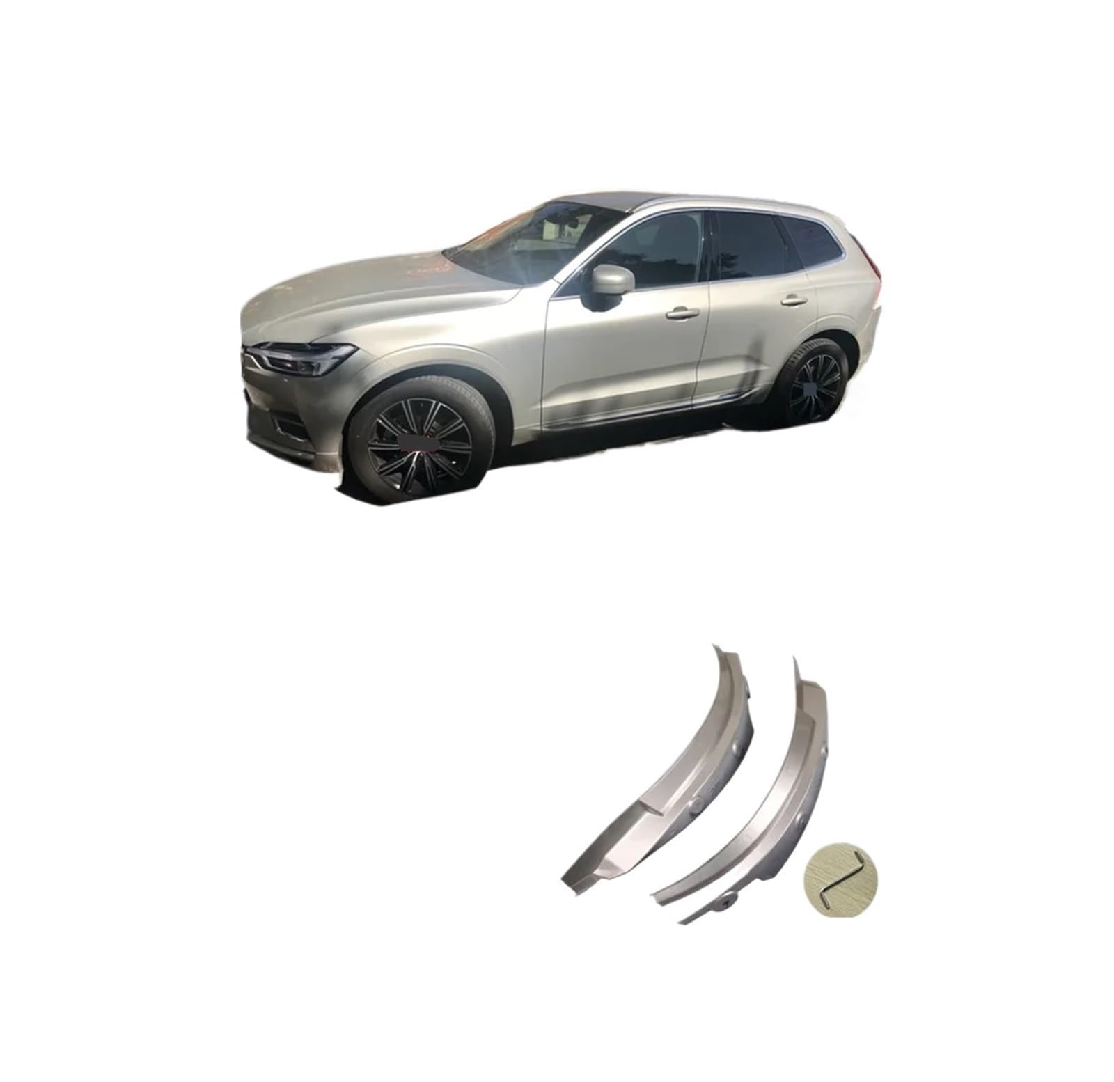 2025 kompatibel for Volvo XC60 Schmutzfänger blau 2018 2019 2020–2024 spezielle Hintertür Hinterrad Kotflügel Modifikation Autozubehör Kotflügel(Luminous sand719) von XFSBHMKH