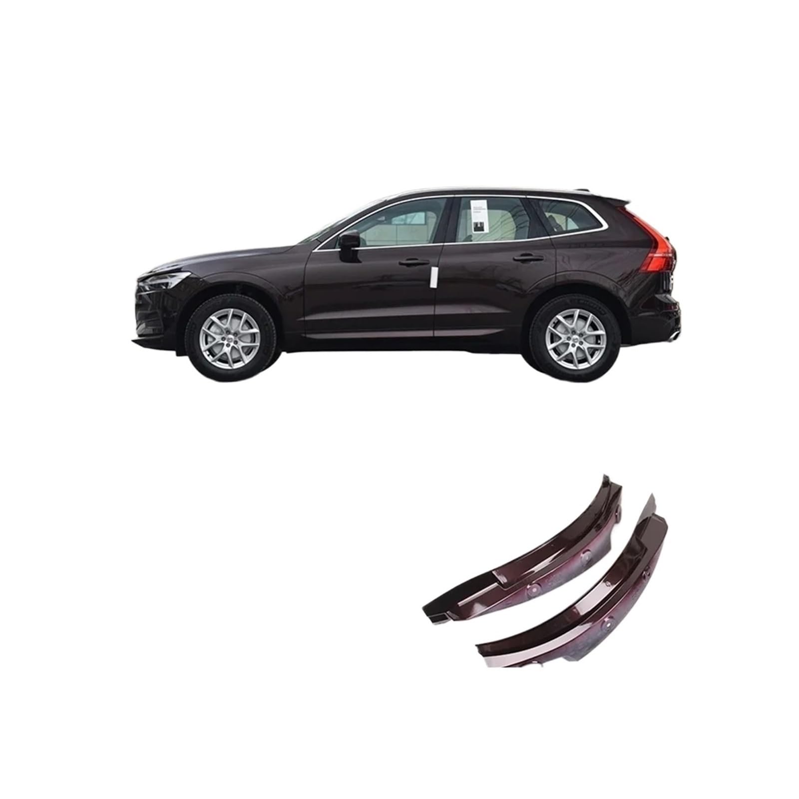 2025 kompatibel for Volvo XC60 Schmutzfänger blau 2018 2019 2020–2024 spezielle Hintertür Hinterrad Kotflügel Modifikation Autozubehör Kotflügel(Maple brown722) von XFSBHMKH