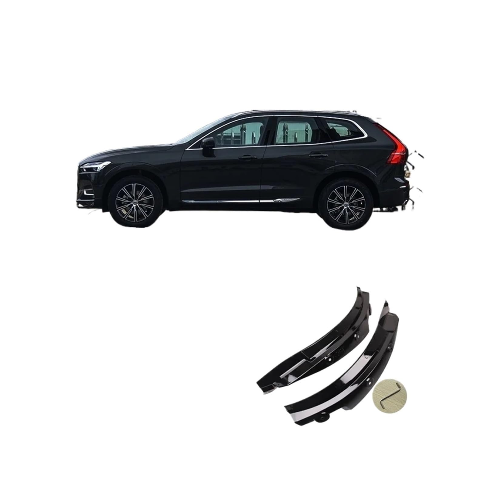 2025 kompatibel for Volvo XC60 Schmutzfänger blau 2018 2019 2020–2024 spezielle Hintertür Hinterrad Kotflügel Modifikation Autozubehör Kotflügel(Onyx black 717) von XFSBHMKH
