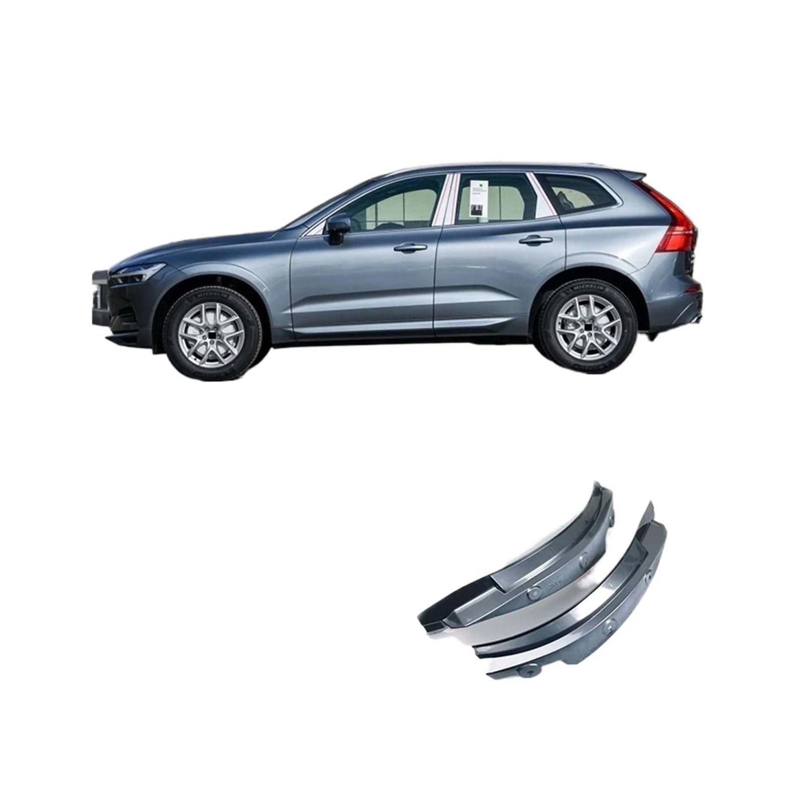 2025 kompatibel for Volvo XC60 Schmutzfänger blau 2018 2019 2020–2024 spezielle Hintertür Hinterrad Kotflügel Modifikation Autozubehör Kotflügel(Osmium grey714) von XFSBHMKH