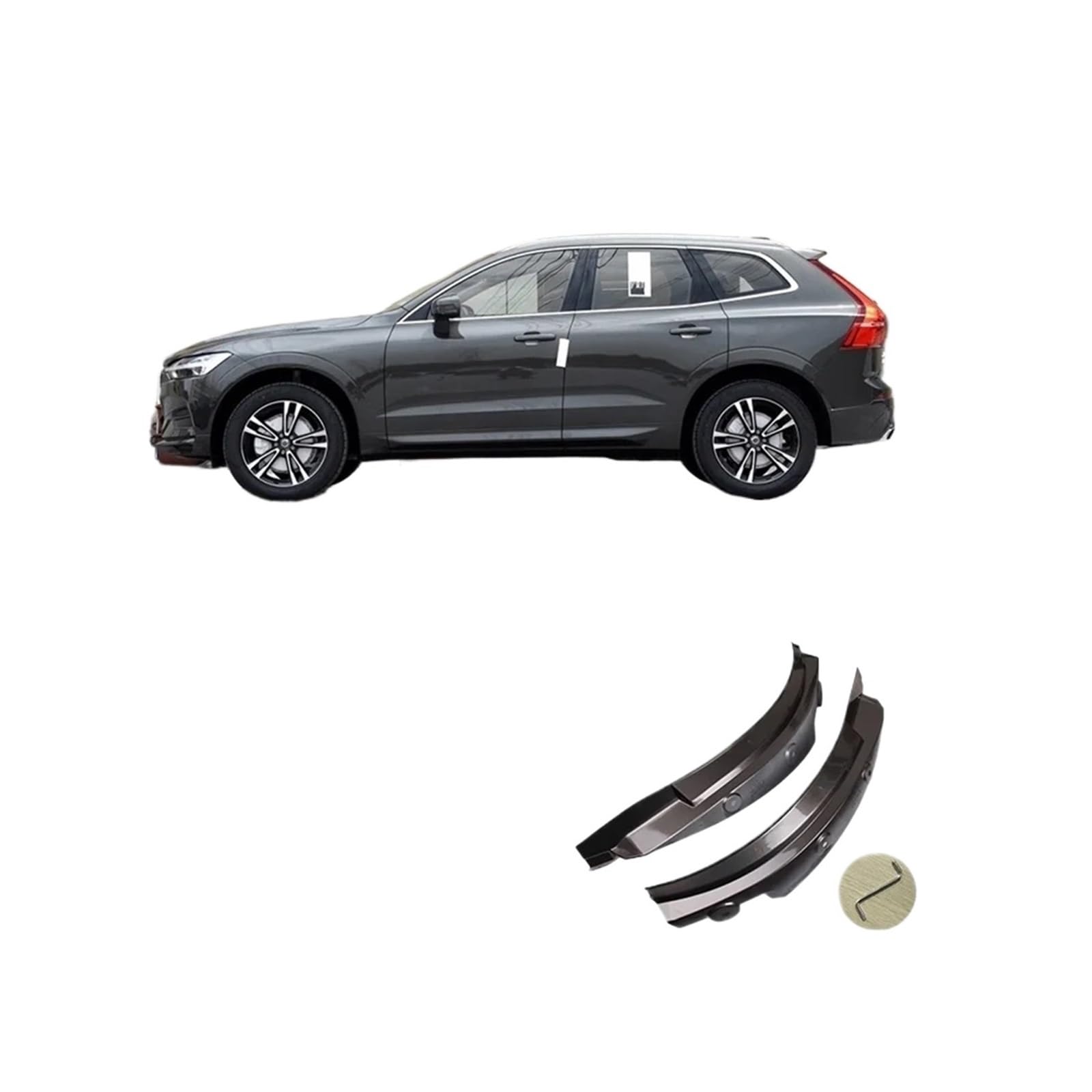 2025 kompatibel for Volvo XC60 Schmutzfänger blau 2018 2019 2020–2024 spezielle Hintertür Hinterrad Kotflügel Modifikation Autozubehör Kotflügel(Pine grey724) von XFSBHMKH