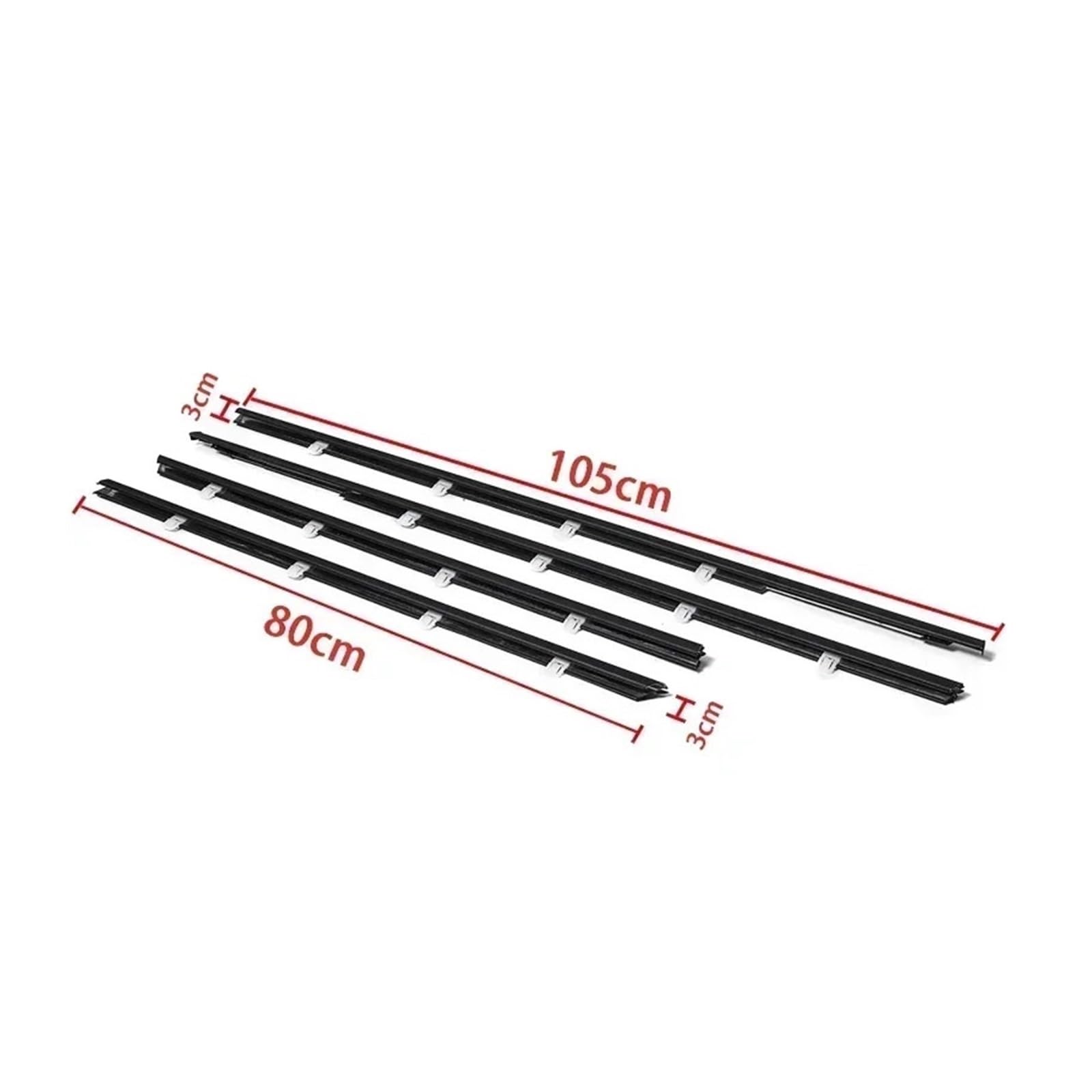 4 STÜCKE Auto Fenster Glas Fenster Dichtung Form Trim Kompatibel for Honda Civic 2001-2019(2012-2015) von XFSBHMKH