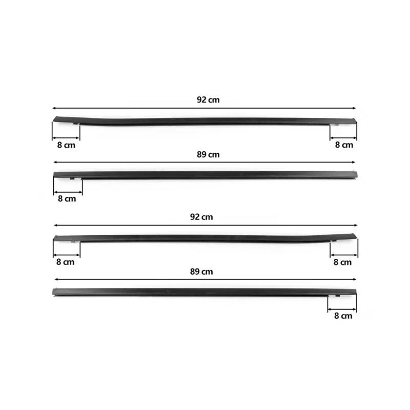 4 STÜCKE Auto Fenster Glas Fenster Dichtung Form Trim Kompatibel for Honda Civic 2001-2019(2016-2019) von XFSBHMKH