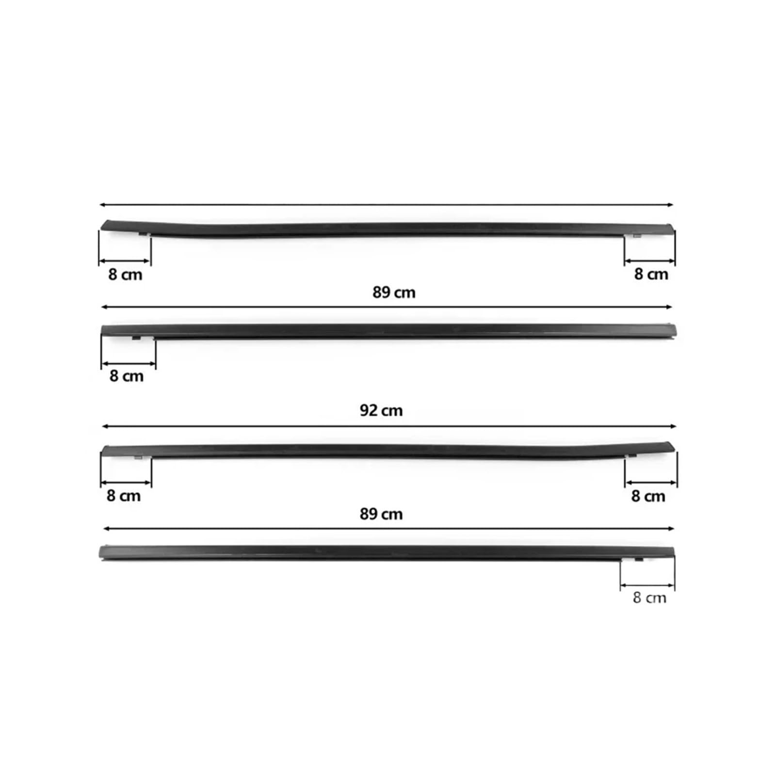 4 STÜCKE Auto Fenster Glas Fenster Dichtung Form Trim Kompatibel for Honda Civic 2001-2019(For 2016-2019) von XFSBHMKH