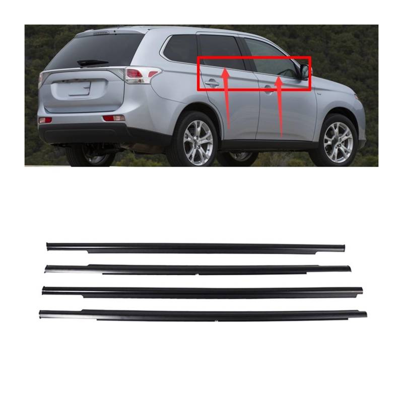 4 teile/satz Fenster Äußere Weathers Seite Tür Moulding Dichtung Gürtel Kompatibel for Mitsubishi Outlander 2007-2012 2013-2018 5727A007 5727A008(Style a) von XFSBHMKH