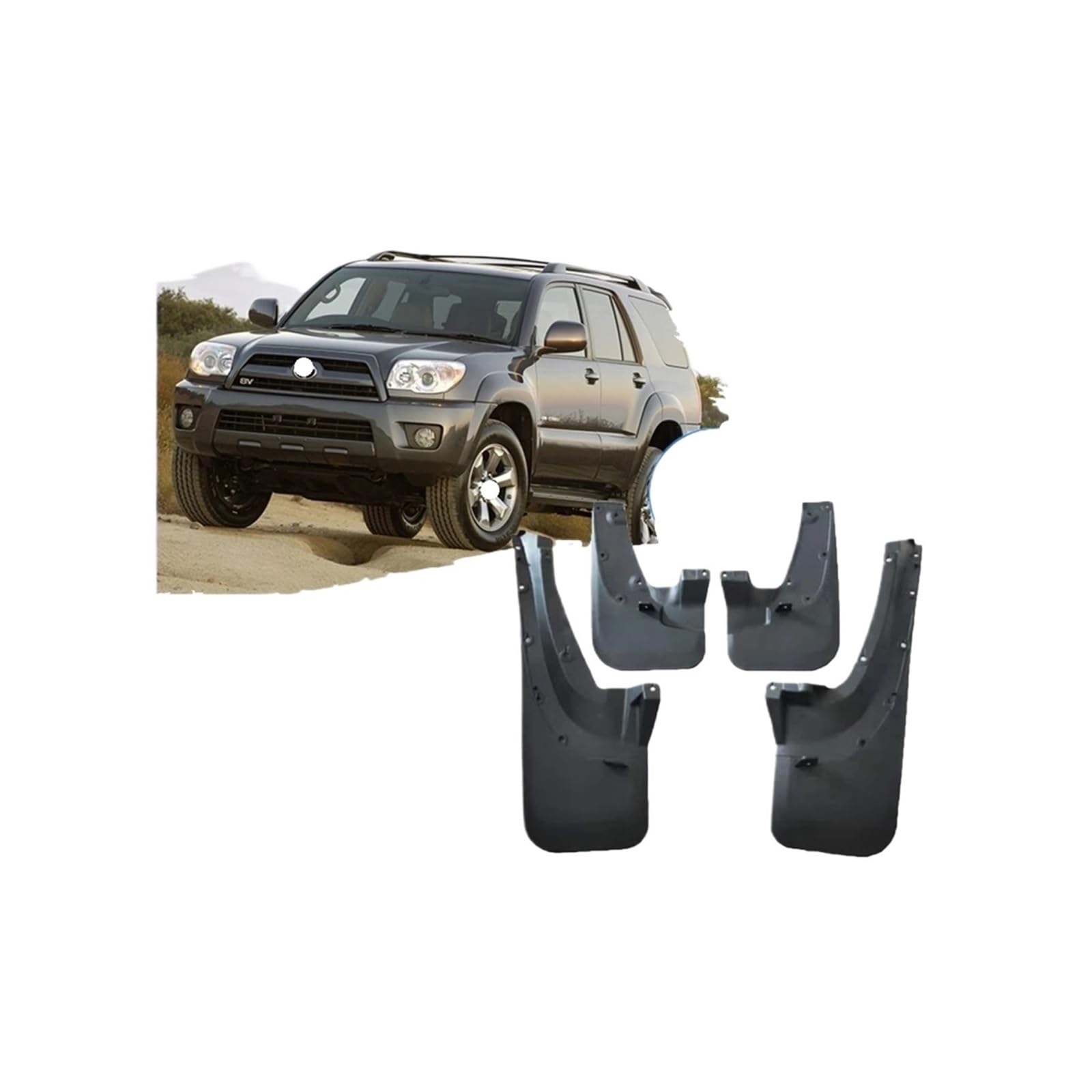 Auto-Schmutzfänger, kompatibel mit Toyota 4Runner 4 Runner SUV 2003–2009 2004 2005 2006, Kotflügel, Spritzschutz, Kotflügel, Schmutzfänger, Auto-Zubehör Auto-Schmutzfänger, kompatibel mit Toyota 4Runner 4 Runner SUV 2003–2009 2004 2005 2006, Kotflügel, Spritzschutz, Kotflügel, Schmutzfänger, Auto-Zubehör von XFSBHMKH