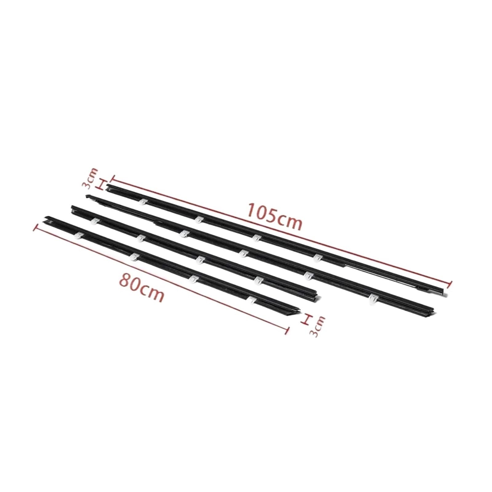 Autofenster-Dichtungsstreifen, wasserdichter Druckstreifen, Fensterverkleidung, Dichtungsstreifen, kompatibel mit Honda Civic 2001-2019(For 2012-2015) von XFSBHMKH