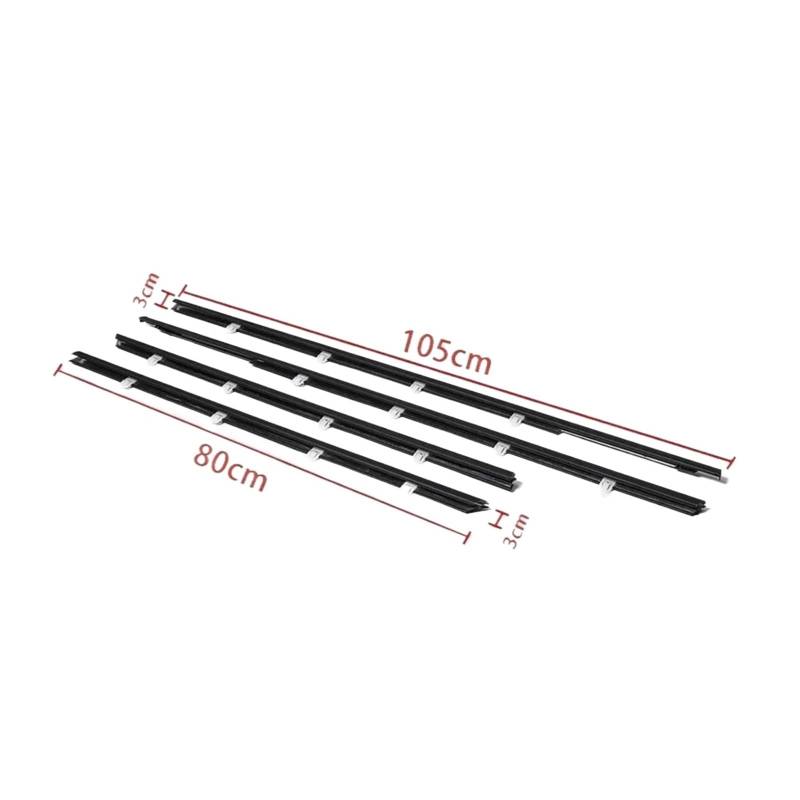 Autofenster-Dichtungsstreifen, wasserdichter Druckstreifen, Fensterverkleidung, Dichtungsstreifen, kompatibel mit Honda Civic 2001-2019(For 2012-2015) von XFSBHMKH