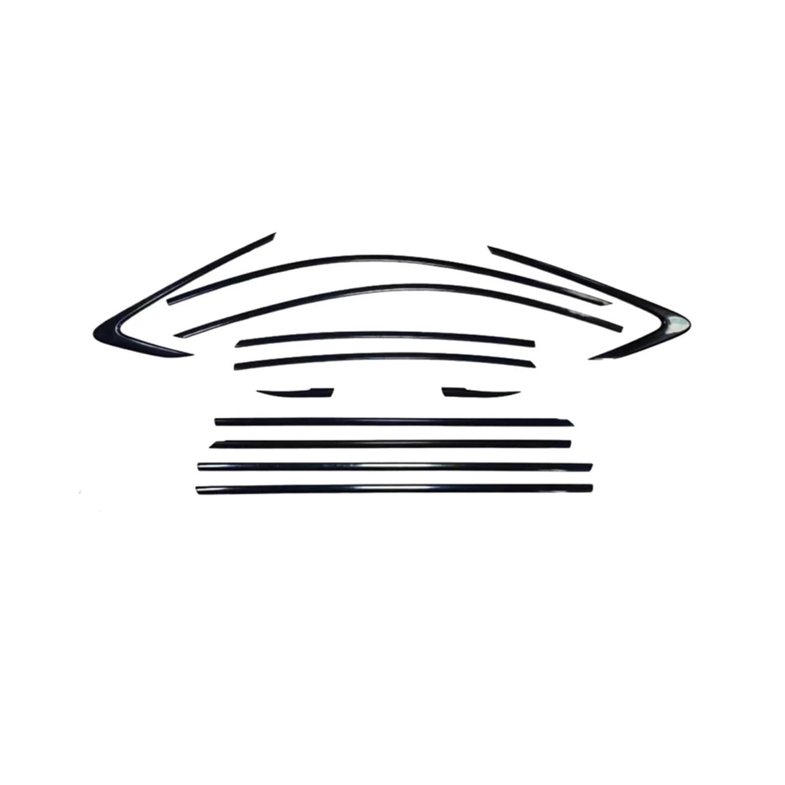 Kompatibel for 2023 2024 Honda Accord Sedan ALLE NEUEN 11. Edelstahl schwarz Chrom Außenfenster Zierleiste Schweller Seitenabdeckung Trim(Forged texture) von XFSBHMKH