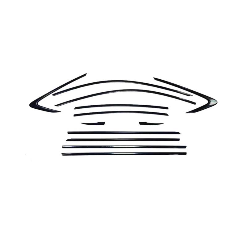 Kompatibel for 2023 2024 Honda Accord Sedan ALLE NEUEN 11. Edelstahl schwarz Chrom Außenfenster Zierleiste Schweller Seitenabdeckung Trim(Forged texture) von XFSBHMKH