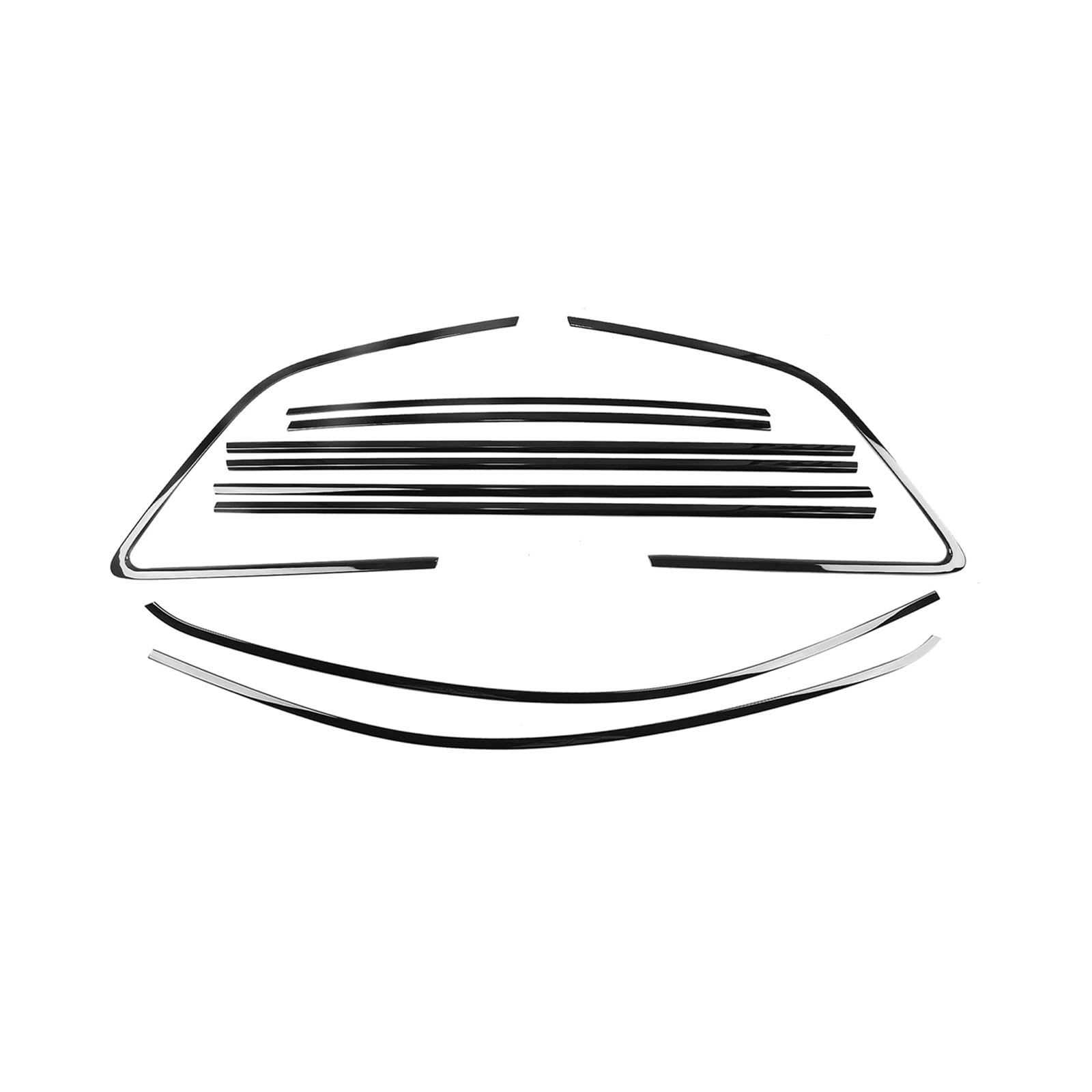 Kompatibel for Audi Q7 2017–2024 Auto Außenfensterverkleidung Abdeckung Streifen Titan Schwarz Tür wasserdichte Dichtung Schatten Form dekorativ von XFSBHMKH