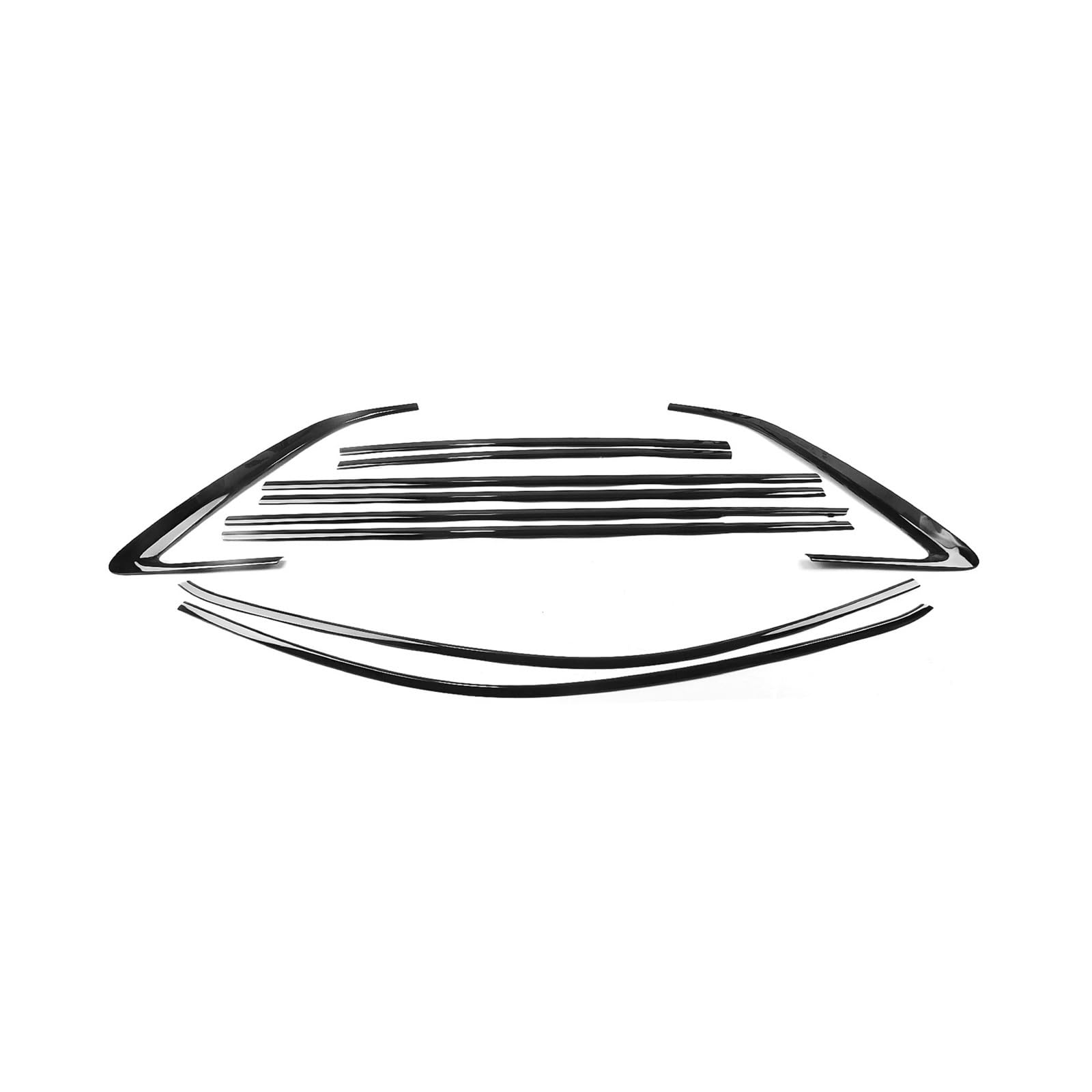 Kompatibel for Audi Q8 2019–2024 Außenfenster-Zierleiste, Abdeckung aus Titanschwarz, wasserdichte Türdichtung, Schattenform, dekorativ von XFSBHMKH