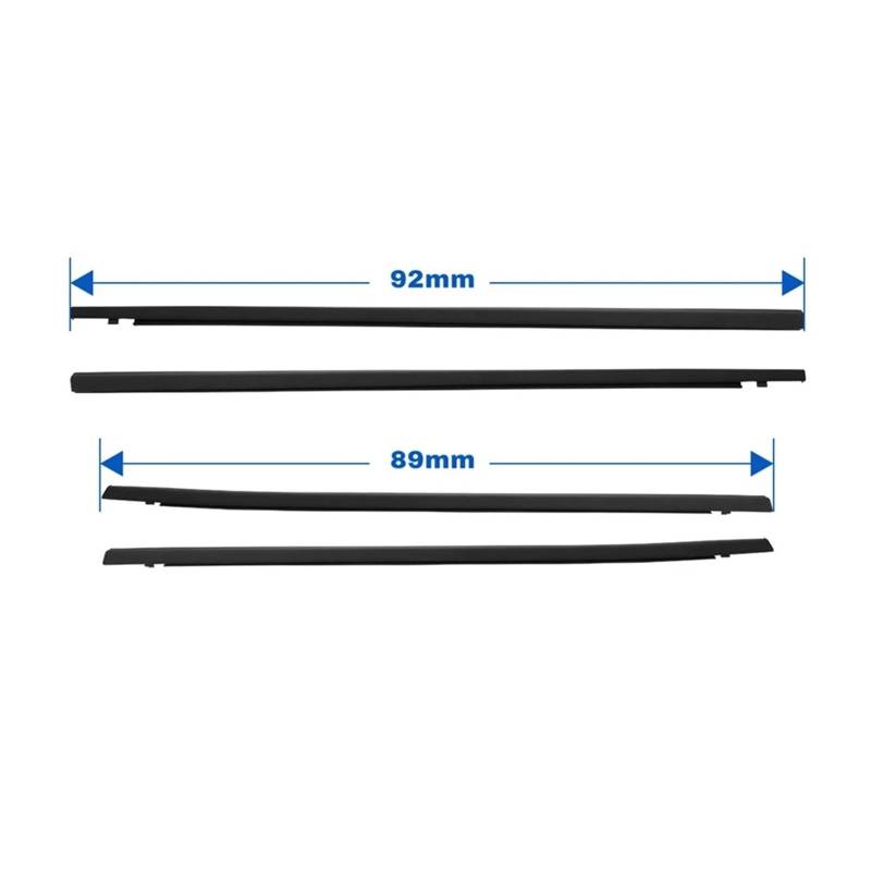 Kompatibel for Honda Civic 2006–2019 Autofenster-Dichtungsstreifen, silberfarben, Seitentür-Glasfenster-Dichtungsstreifen, Dichtungsstreifen, Formverkleidung, Gummi(2016-2021) von XFSBHMKH
