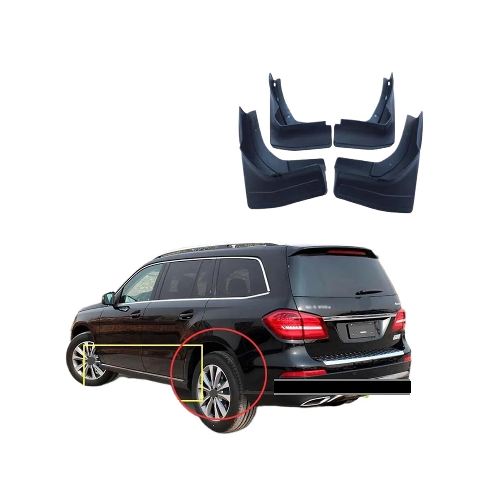 Kompatibel for Mercedes Benz GL GLS 350 450 Klasse X166 Kotflügel Kotflügel Schmutzfänger Schutz Spritzschutz Schmutzfänger Autozubehör vorne hinten 4 Stück(Army green) von XFSBHMKH