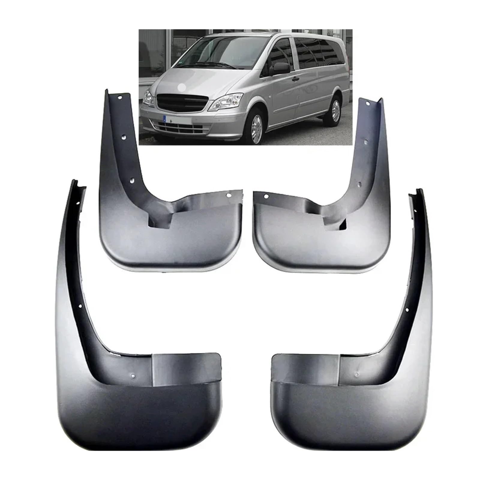 Kompatibel for Mercedes Benz V-Klasse Vito W447 Viano W639 Kotflügel V250 Auto Kotflügel Schmutzfänger Vito Spritzschutz 2006–2019 Metris Schmutzfänger(W639 11-15) von XFSBHMKH