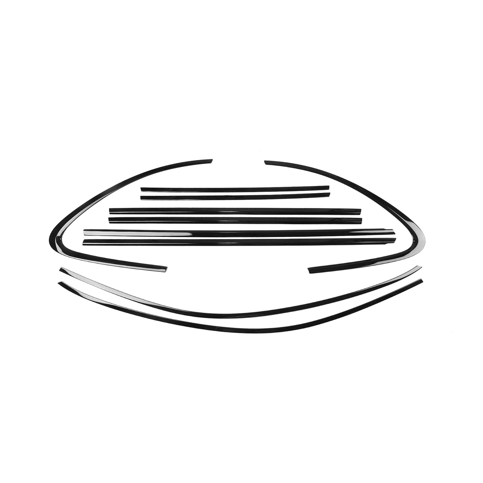 Kompatibel for Porsche Cayenne 2011–2017 Außenfensterleiste, glänzend schwarz, Tür, wasserdichte Dichtung, Schattenform, dekorativ von XFSBHMKH