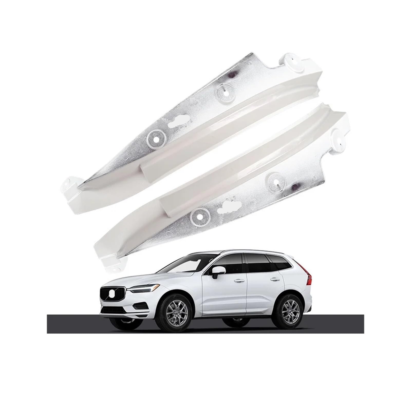 Kompatibel for Volvo XC60 Schmutzfänger Blau 2018 2019 2020 2021 2022 Spezielle Hintertür-Hinterrad-Kotflügel-Modifikation Autozubehör Kotflügel(Crystal White pearl) von XFSBHMKH