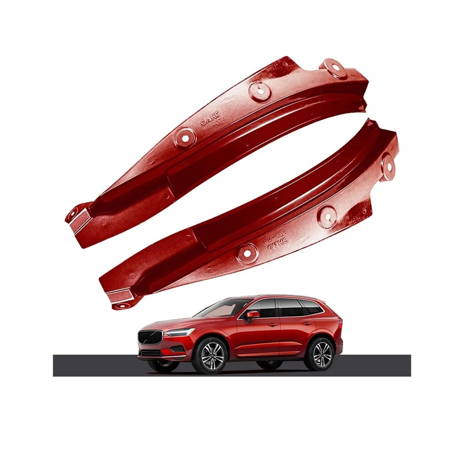 Kompatibel for Volvo XC60 Schmutzfänger Blau 2018 2019 2020 2021 2022 Spezielle Hintertür-Hinterrad-Kotflügel-Modifikation Autozubehör Kotflügel(Fusion red) von XFSBHMKH