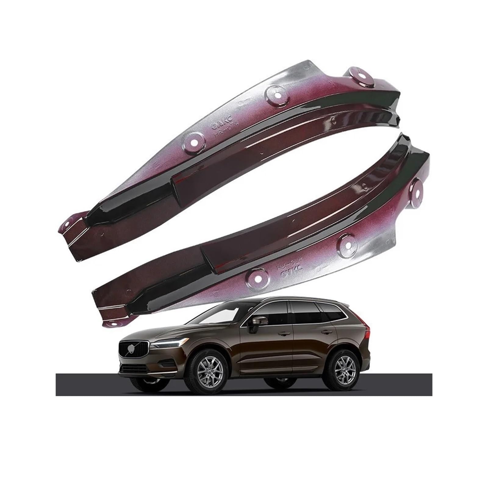 Kompatibel for Volvo XC60 Schmutzfänger Blau 2018 2019 2020 2021 2022 Spezielle Hintertür-Hinterrad-Kotflügel-Modifikation Autozubehör Kotflügel(Maple brown) von XFSBHMKH