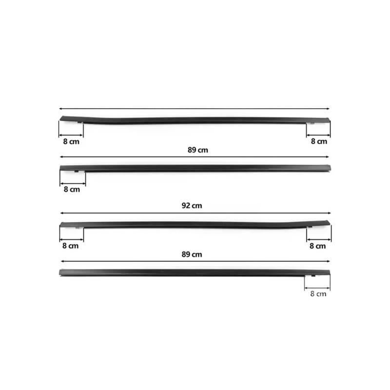 Kompatibel mit Honda Civic 2006–2019 Fenster Weatherstrip Äußere Glas Dichtung Gürtel Trim Abdichtung Gummi Streifen Fenster Wasserdichte Glas Dichtung(For 2016-2019) von XFSBHMKH