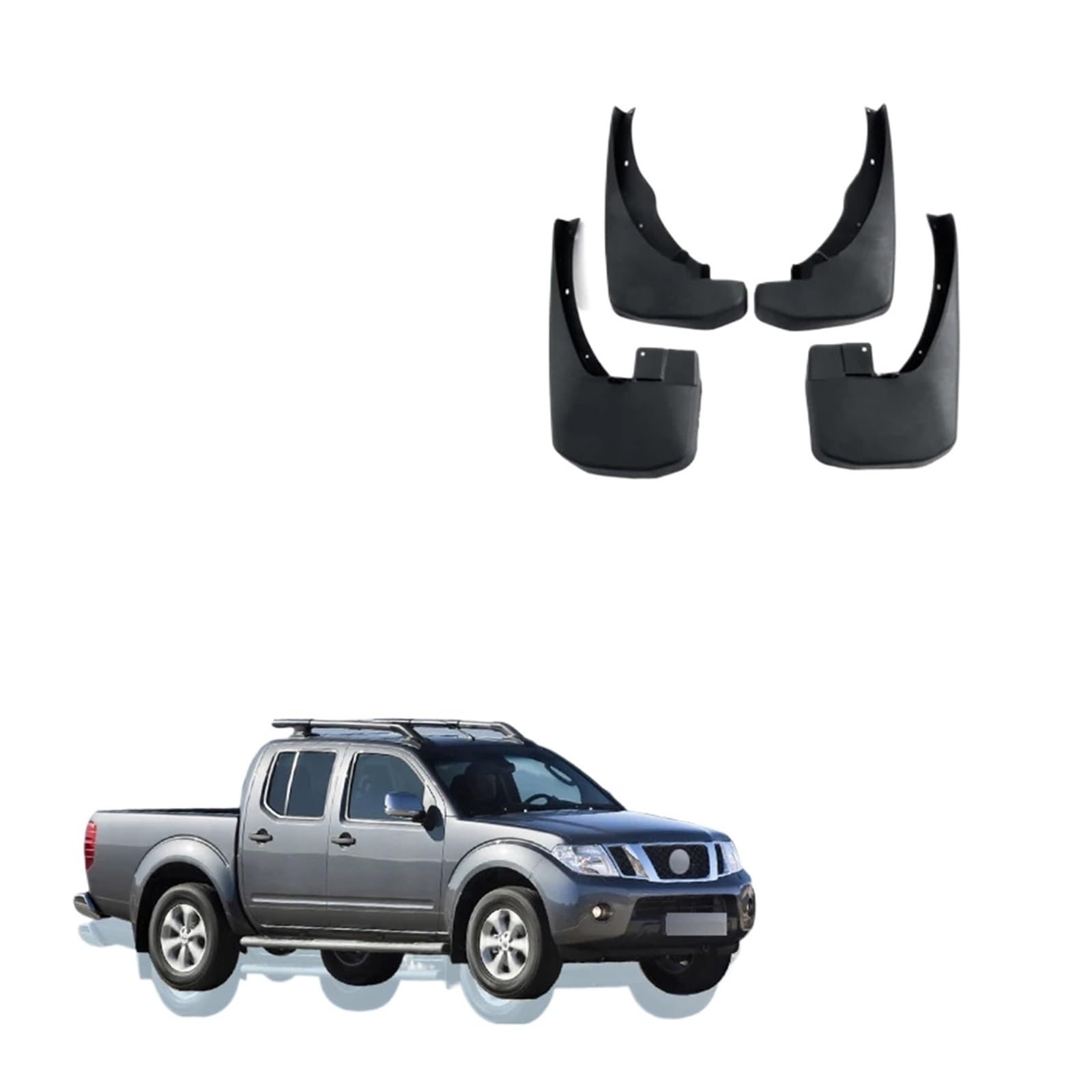 Schmutzfänger, kompatibel mit Nissan Navara Frontier Brute D40 2005–2016, Kotflügel, Spritzschutz, Spritzschutz, Kotflügel, Zubehör 2006 2007 2008 2009 von XFSBHMKH